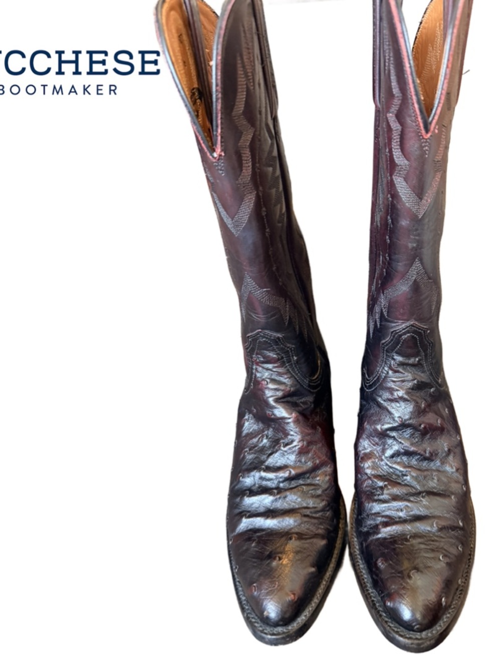 Lucchese 2000 Brown Leather Western Cowboy Boots - Women - Picture 3 of 11